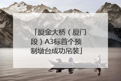 厦金大桥（厦门段）A3标首个预制墩台成功吊装
