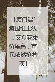 厦门端午氛围组上线，艾草花束价虽高，市民依然抢着买