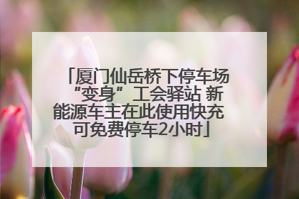 厦门仙岳桥下停车场“变身”工会驿站 新能源车主在此使用快充 可免费停车2小时