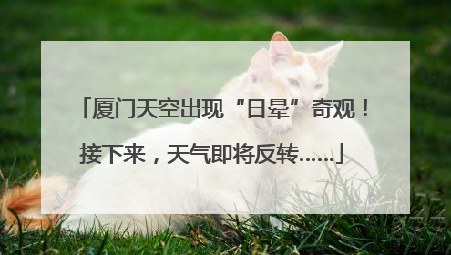 厦门天空出现“日晕”奇观！接下来，天气即将反转……