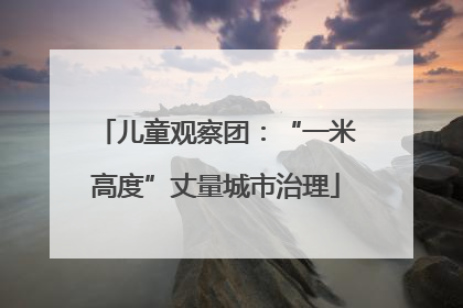 儿童观察团：“一米高度”丈量城市治理
