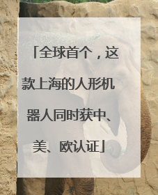 全球首个，这款上海的人形机器人同时获中、美、欧认证