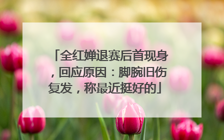 全红婵退赛后首现身，回应原因：脚腕旧伤复发，称最近挺好的