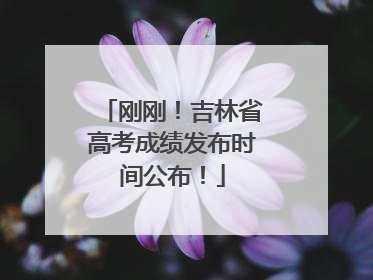 刚刚！吉林省高考成绩发布时间公布！