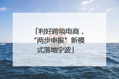 利好跨境电商，“两步申报”新模式落地宁波