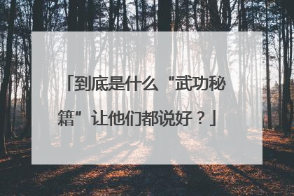 到底是什么“武功秘籍”让他们都说好？