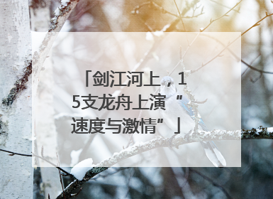 剑江河上，15支龙舟上演“速度与激情”