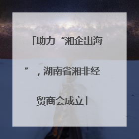 助力“湘企出海”，湖南省湘非经贸商会成立