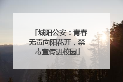 城阳公安：青春无毒向阳花开，禁毒宣传进校园