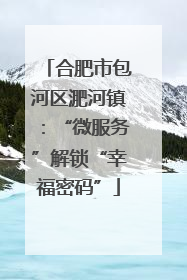 合肥市包河区淝河镇：“微服务”解锁“幸福密码”