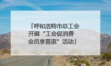 呼和浩特市总工会开展“工会促消费 会员享普惠”活动