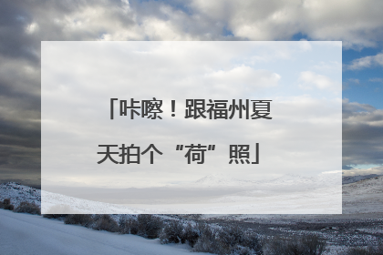 咔嚓！跟福州夏天拍个“荷”照