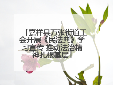 嘉祥县万张街道工会开展《民法典》学习宣传 推动法治精神扎根基层