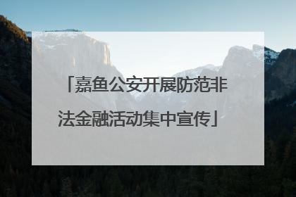 嘉鱼公安开展防范非法金融活动集中宣传