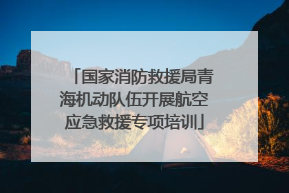 国家消防救援局青海机动队伍开展航空应急救援专项培训
