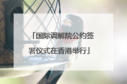 国际调解院公约签署仪式在香港举行