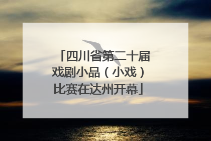 四川省第二十届戏剧小品（小戏）比赛在达州开幕