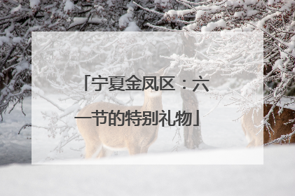 宁夏金凤区：六一节的特别礼物