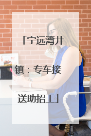 宁远湾井镇：专车接送助招工