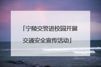 宁陵交警进校园开展交通安全宣传活动