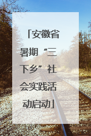 安徽省暑期“三下乡”社会实践活动启动