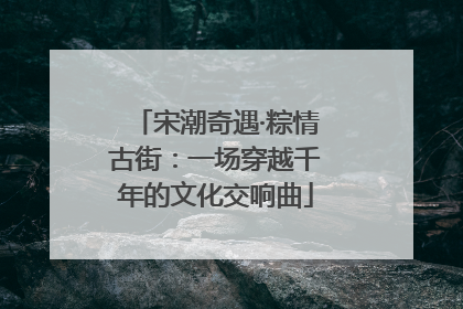 宋潮奇遇·粽情古街：一场穿越千年的文化交响曲