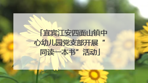 宜宾江安四面山镇中心幼儿园党支部开展“同读一本书”活动