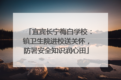 宜宾长宁梅白学校：镇卫生院进校送关怀，防暑安全知识润心田