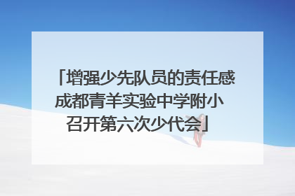 增强少先队员的责任感 成都青羊实验中学附小召开第六次少代会