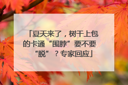 夏天来了，树干上包的卡通“围脖”要不要“脱”？专家回应