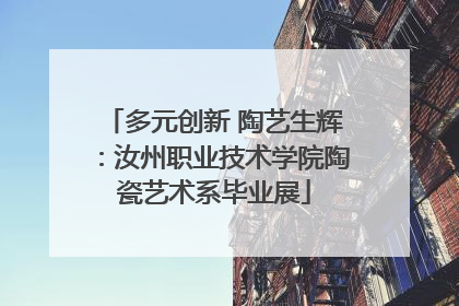多元创新 陶艺生辉：汝州职业技术学院陶瓷艺术系毕业展