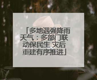 多地遇强降雨天气：多部门联动保民生 灾后重建有序推进