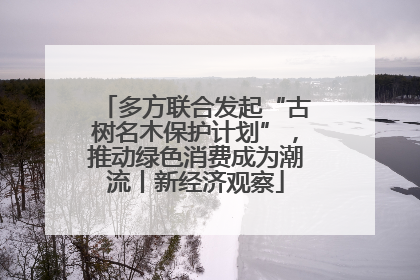 多方联合发起“古树名木保护计划”，推动绿色消费成为潮流丨新经济观察