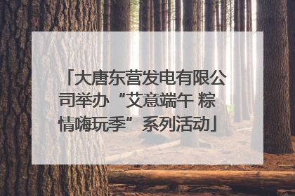 大唐东营发电有限公司举办“艾意端午 粽情嗨玩季”系列活动