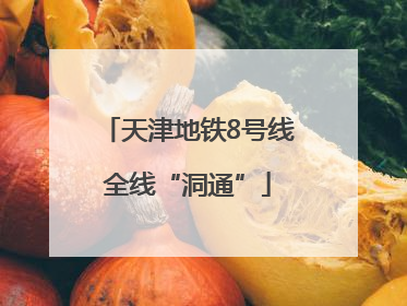 天津地铁8号线全线“洞通”