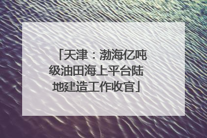 天津：渤海亿吨级油田海上平台陆地建造工作收官
