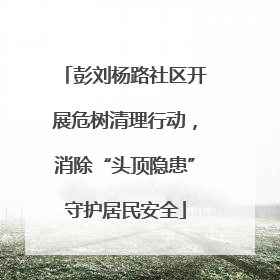 彭刘杨路社区开展危树清理行动，消除“头顶隐患”守护居民安全