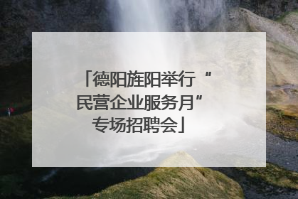 德阳旌阳举行“民营企业服务月”专场招聘会
