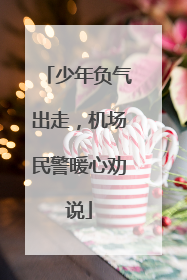 少年负气出走，机场民警暖心劝说