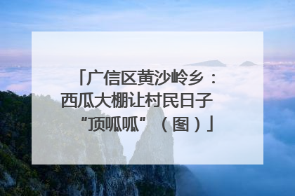 广信区黄沙岭乡：西瓜大棚让村民日子“顶呱呱”（图）