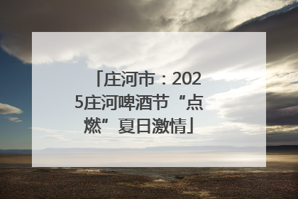 庄河市：2025庄河啤酒节“点燃”夏日激情