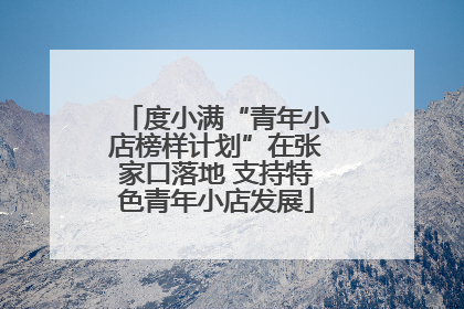 度小满“青年小店榜样计划”在张家口落地 支持特色青年小店发展