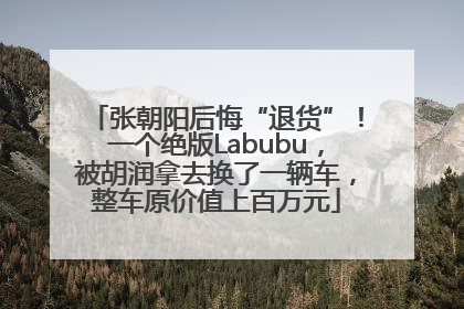 张朝阳后悔“退货”！一个绝版Labubu，被胡润拿去换了一辆车，整车原价值上百万元