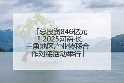 总投资846亿元！2025河南·长三角地区产业转移合作对接活动举行