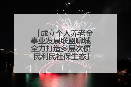 成立个人养老金事业发展联盟聊城全力打造多层次便民利民社保生态