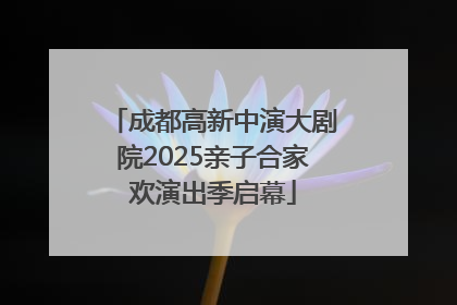 成都高新中演大剧院2025亲子合家欢演出季启幕
