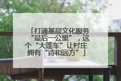 打通基层文化服务“最后一公里”，这个“大篷车”让村庄拥有“诗和远方”