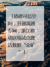 搭建可信空间，开通流通专网，浙江移动这项试点激活数据“金矿”