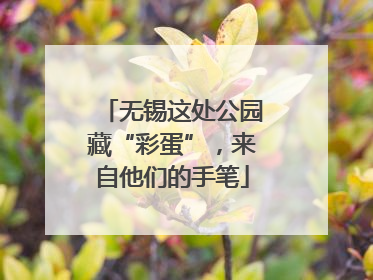 无锡这处公园藏“彩蛋”，来自他们的手笔