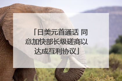 日美元首通话 同意加快部长级磋商以达成互利协议